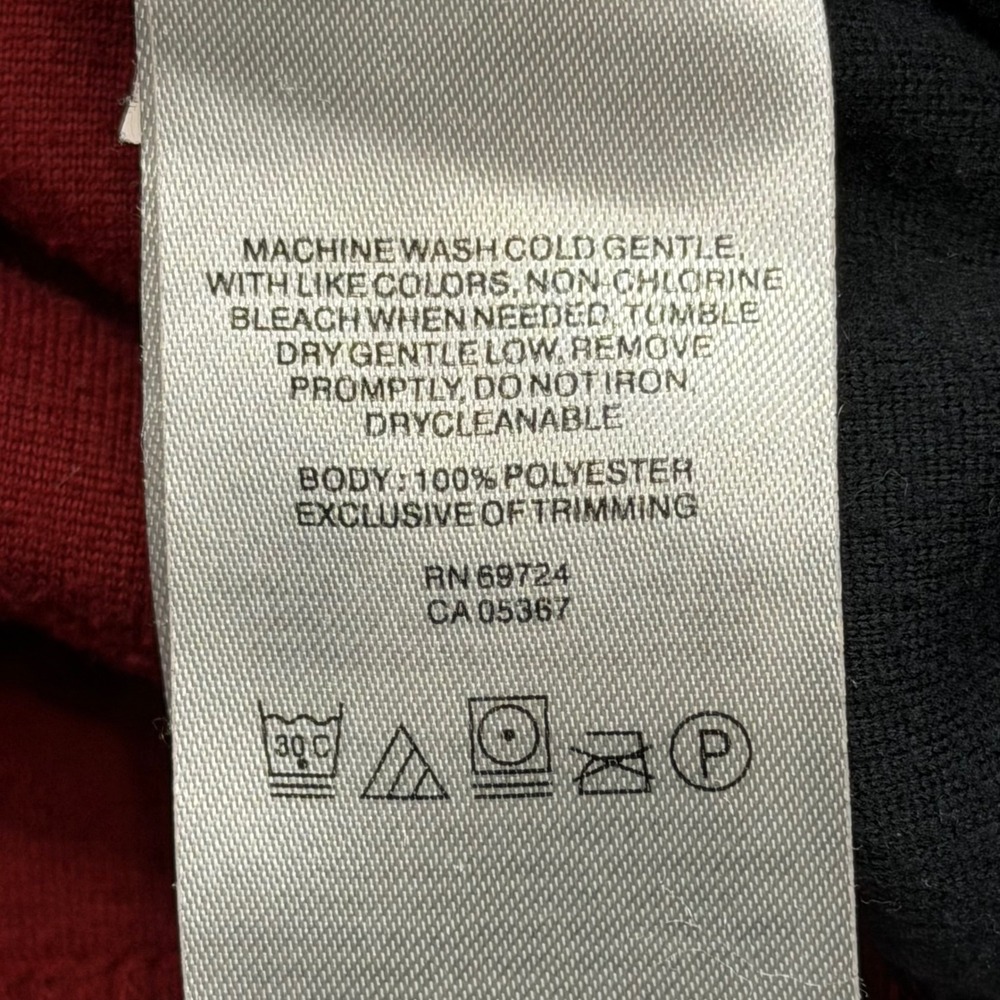 Columbia AM6558 Mens Large Red/Blk Polyester Fleece Quarter Zip Pullover 1352471 - Picture 5 of 13